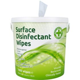 SURFACE DISINFECTANT WIPES TUB 1000