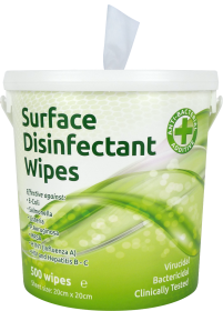SURFACE DISINFECTANT WIPES (TUB 500)
