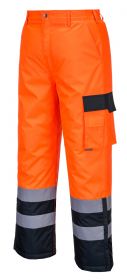 HI-VIS LINED  CONTRAST TROUSERS ORANGE