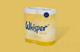 3 PLY WHITE WHISPER GOLD LUXURY TOILET ROLL PACK 40